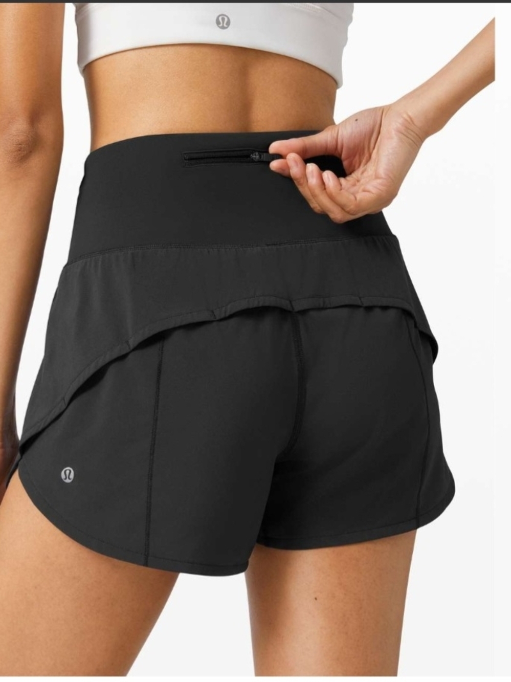 Lululemon Speed Up 4" Shorts 12 Black Lined Running Activewear Vented Gym